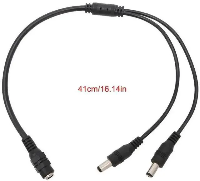 Alt view image 3 of 5 - WRIARICH 5.5x2.1mm DC Power Splitter Cable 1 Female to 2 Male Plug for POE CCTV Tester & IP Camera Power Supply