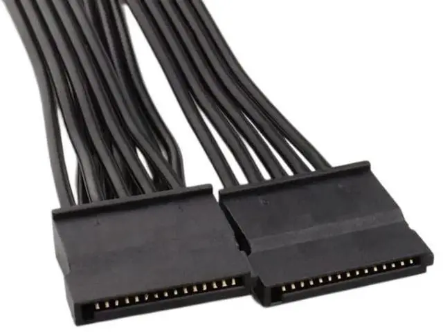 Alt view image 2 of 6 - WRIARICH 20in 6-Pin to 3X 15-Pin SATA Power Cable for Corsair Modular PSUs