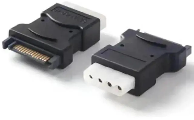 Alt view image 3 of 6 - WRIARICH 2PCS 4Pin Molex IDE to SATA 15Pin Power Adapter Cable, Male Big 4Pin to SATA Female Power Converter for HDD SSD