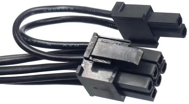 Alt view image 3 of 6 - WRIARICH 30cm+15cm Mini 6Pin to PCIe 6Pin & 8Pin(6+2) GPU Power Cable with Wire Sleeve, Dual PCI-E Ports Compatible with Mac Pro G5