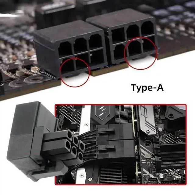 Alt view image 4 of 7 - WRIARICH 2 Pack 90° Up/Down Angled ATX 6Pin Male to Female GPU Power Adapter Connector