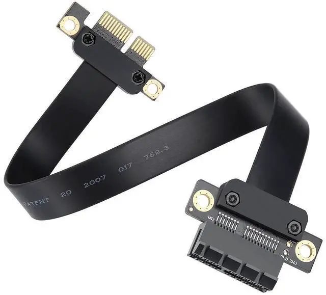 Alt view image 5 of 7 - WRIARICH PCI Express 36Pin X1 Extension Cable, 180 Degree Straight Angle PCIe 3.0 Riser Cord, 20cm Length