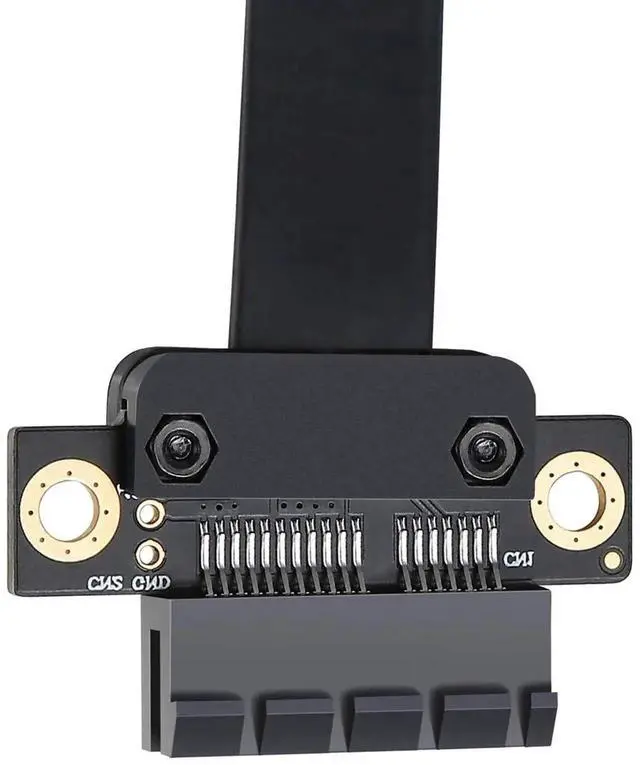 Alt view image 7 of 7 - WRIARICH PCI Express 36Pin X1 Extension Cable, 180 Degree Straight Angle PCIe 3.0 Riser Cord, 20cm Length