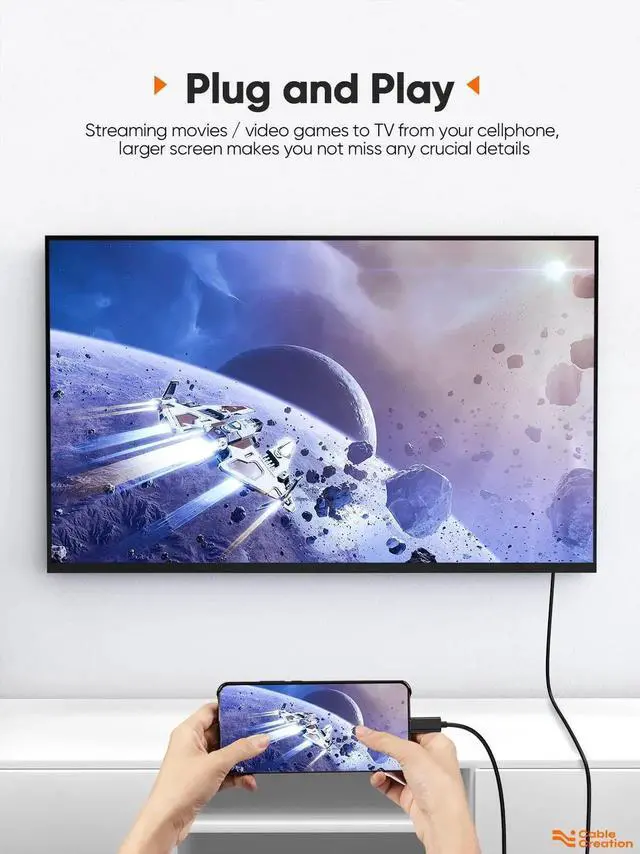 Alt view image 5 of 7 - WRIARICH 3FT USB-C Male to Male HDMI Cable, Thunderbolt 3/4 Compatible, 4K@30Hz Black Cord for Galaxy S24/S24 Ultra/S24+, MacBook Pro/Air M1, iPad Pro