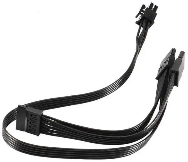 Alt view image 3 of 3 - WRIARICH 20-inch 6Pin Male to 3×15Pin SATA Female Modular PSU Power Cable, Compatible with Seasonic & Antec Modular Power Supplies