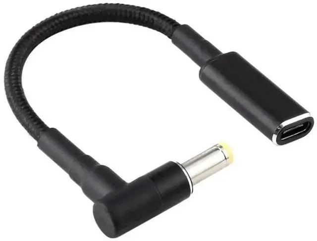 Alt view image 3 of 5 - WRIARICH Right Angle DC 5.5×2.5mm to USB-C PD 100W Nylon Braided Power Cable | Fixed 18.5V~20V Trigger Adapter Cord