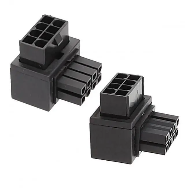 Main image of WRIARICH 2 Pack 90° Up/Down Angled ATX 8P EPS Male to Female CPU Power Adapter, 12V
