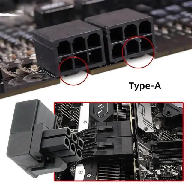 Alt view image 2 of 7 - WRIARICH 2 Pack 90 Degree Up/Down ATX 6Pin Male to Female GPU Power Angle Adapter Connector