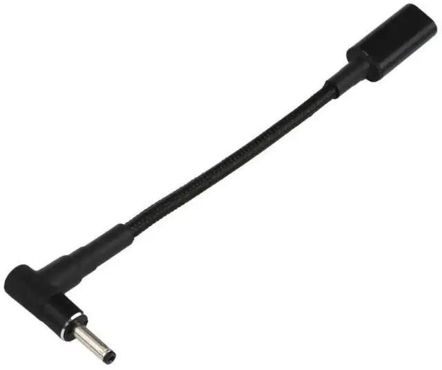 Alt view image 2 of 5 - WRIARICH Right Angle 3.0×1.0mm DC to USB-C PD 100W Nylon Braided Power Cable|18.5V~20V Trigger Converter Cord