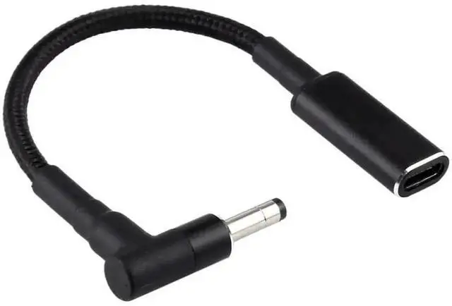 Alt view image 4 of 5 - WRIARICH PD 100W Right Angle 4.0×1.35mm DC to USB-C Nylon Braided Power Cable, 18.5V~20V Fixed Voltage Trigger Cord