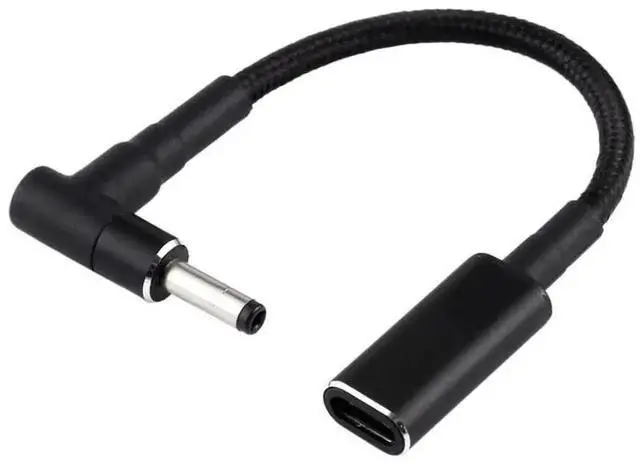 Alt view image 3 of 5 - WRIARICH PD 100W Right Angle 4.0×1.35mm DC to USB-C Nylon Braided Power Cable, 18.5V~20V Fixed Voltage Trigger Cord