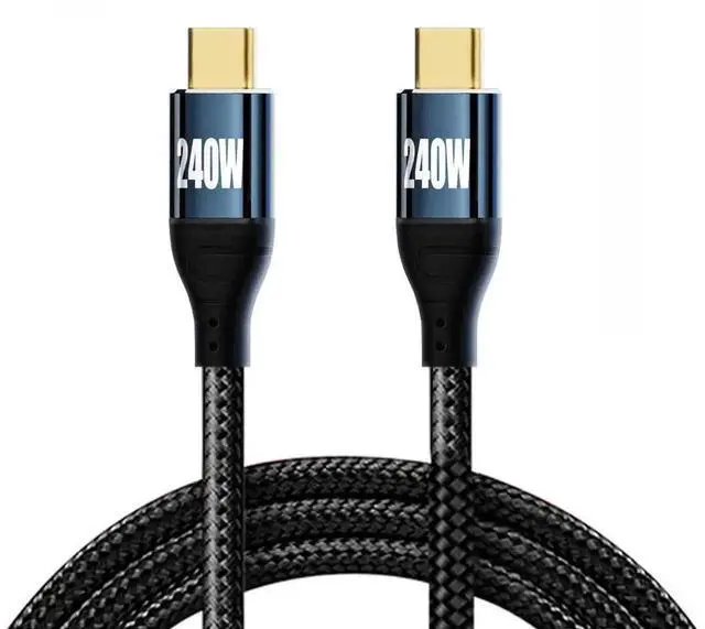 Alt view image 6 of 7 - WRIARICH 100CM 240W PD Type-C Male to Male Cable | 48V5A Max Power, USB2.0 480Mbps Data Cord for Laptops, Tablets & Smartphones