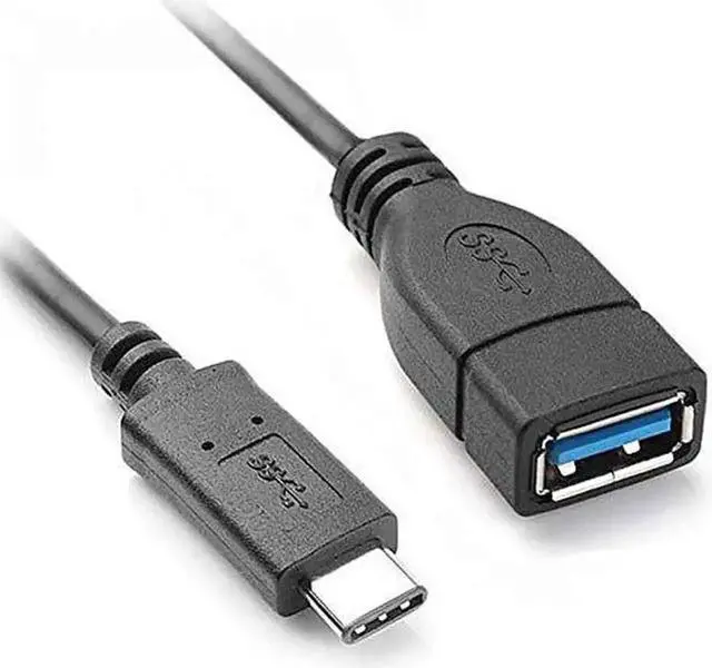 Alt view image 3 of 5 - WRIARICH 3.94 Inch Short USB-C Male to USB3.0 Female OTG Adapter Cable for Phone, Tablet & External HDD