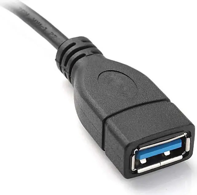 Alt view image 4 of 5 - WRIARICH 3.94 Inch Short USB-C Male to USB3.0 Female OTG Adapter Cable for Phone, Tablet & External HDD
