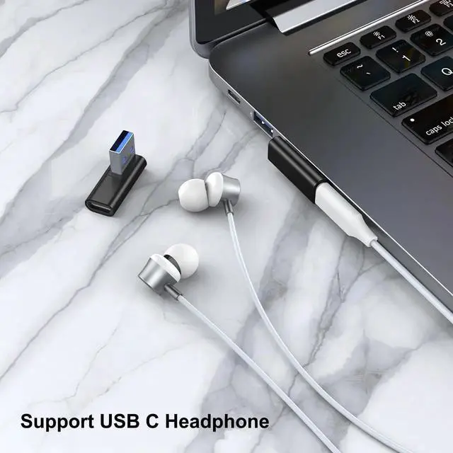 Alt view image 4 of 6 - WRIARICH 4 Pack 90 Degree USB A Male to USB C Female Adapter, Up/Down Left/Right Angle Type C Elbow Converter Black Compatible with Laptop PC USB Charger Power Bank All USB-C Devices
