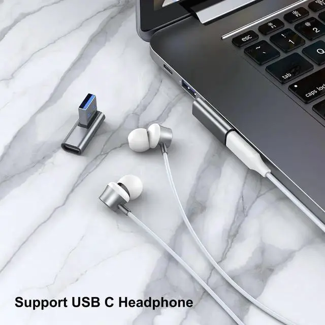Alt view image 6 of 6 - WRIARICH 4 Pack 90 Degree USB A Male to USB C Female Adapter, Up/Down/Left/Right Angled USB-C Extender Converter Grey for Laptop, PC, USB Charger, Power Bank & More