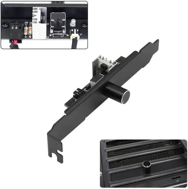 Alt view image 7 of 7 - WRIARICH 12V 3-Channel PC Fan Speed Controller Hub with Manual Knob, IDE 4-Pin Powered, Supports 3Pin/4Pin PWM CPU & Chassis Cooling Fans