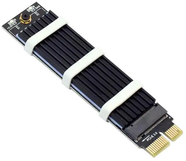 Alt view image 4 of 7 - WRIARICH PCIe 3.0 X1 to M.2 M-Key NVMe SSD Adapter Card with Black Heatsink, Full Speed Support, Fits 2230/2242/2260/2280 NGFF SSD