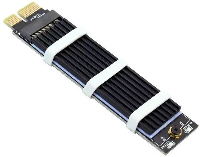 Alt view image 5 of 7 - WRIARICH PCIe 3.0 X1 to M.2 M-Key NVMe SSD Adapter Card with Black Heatsink, Full Speed Support, Fits 2230/2242/2260/2280 NGFF SSD
