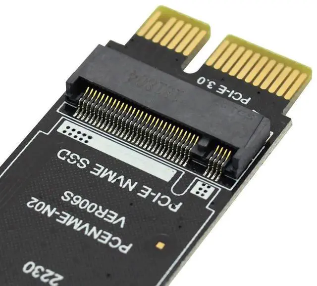 Alt view image 6 of 7 - WRIARICH PCIe 3.0 X1 to M.2 M-Key NVMe SSD Adapter Card with Black Heatsink, Full Speed Support, Fits 2230/2242/2260/2280 NGFF SSD