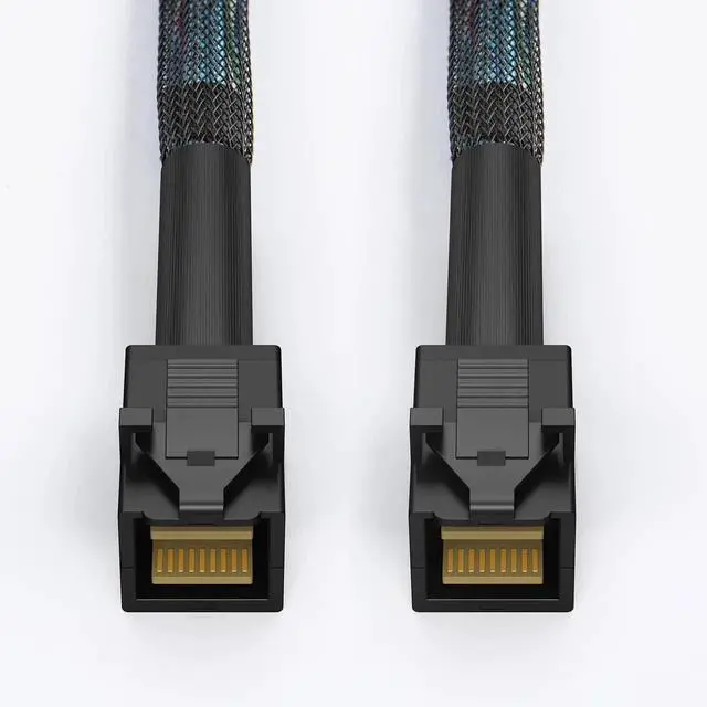 Alt view image 2 of 7 - WRIARICH 3.3FT/1M Internal Mini SAS HD Cable SFF-8643 Male to Male, 12Gbps High Speed SAS Wire for Server RAID Controller, NVMe Storage Backplane & NAS Hard Drive Array
