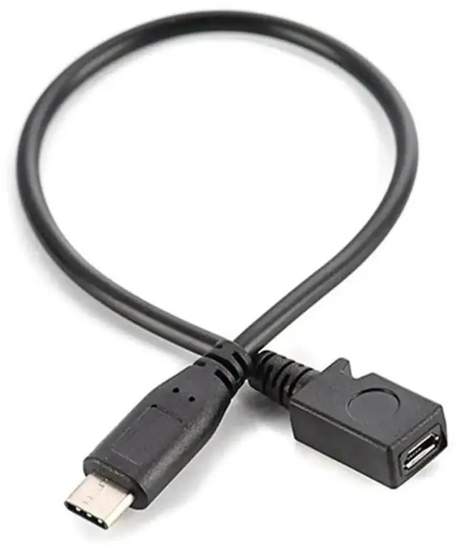 Alt view image 2 of 3 - WRIARICH USB C Male to Micro USB Female Converter Cable, Type-C to Micro USB Adapter Cord for Fast Charging & Data Sync, Compatible with MacBook Pro, Android Micro USB Devices