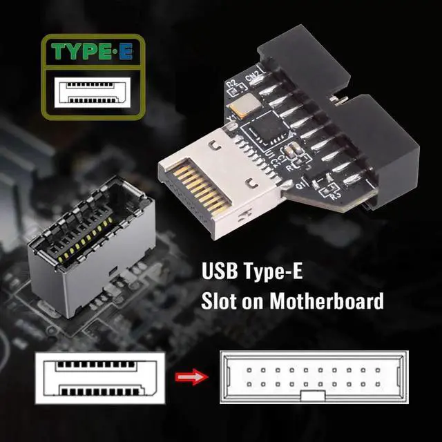 Alt view image 5 of 7 - WRIARICH USB 3.0 20Pin Header to Type-E IDC Socket Adapter with CH334P Chip, USB 3.1 Front Panel Converter for Desktop Motherboard