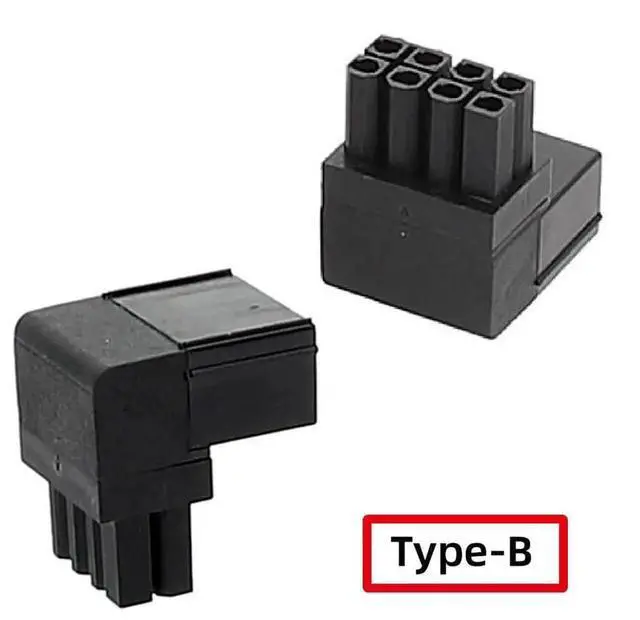Alt view image 5 of 7 - WRIARICH 2 Pack 90° Up & Down Angled ATX 8Pin Power Adapter, Male to Female Header Converter for GPU Graphics Card