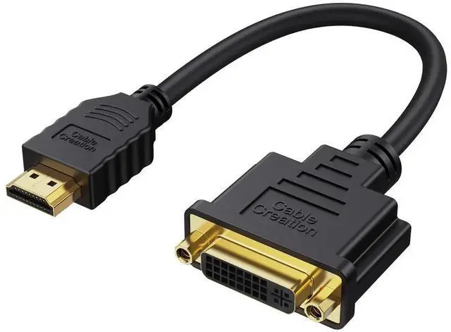 Main image of WRIARICH 0.5FT Bi-Directional HDMI Male to DVI-I 24+5 Female Short Cable, 1080P Full HD HDMI DVI Converter Cord Compatible with PC, PS5, Xbox, Switch, TV Box & Blu-Ray Player