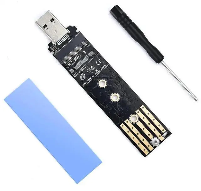 Main image of WRIARICH Dual Protocol M.2 to USB Adapter Enclosure, USB3.1 Gen2 10Gbps, Supports NVMe M-Key & SATA B+M-Key SSD, UASP Accelerated, Up to 4TB, Fits 2230/2242/2260/2280