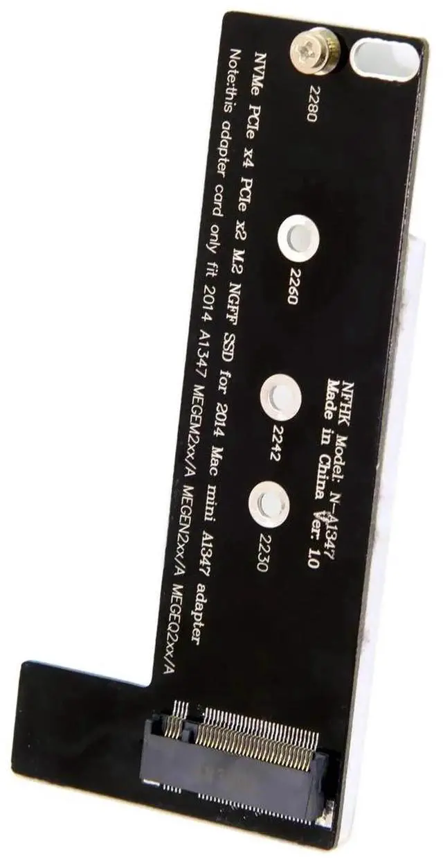 Main image of WRIARICH M.2 NGFF M-Key NVMe SSD Converter Card, Internal Storage Upgrade Adapter for Late 2014 Mac Mini A1347 MEGEN2 MEGEM2 MEGEQ2, Supports 2230/2242/2260/2280 PCIe NVMe & AHCI SSD