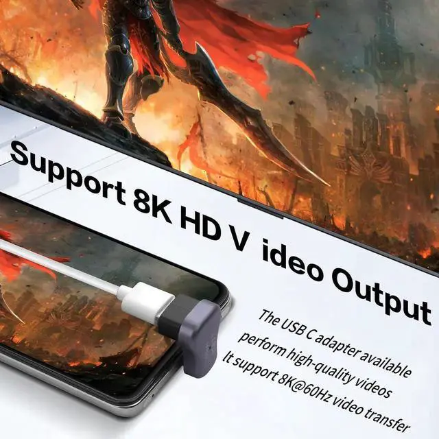 Alt view image 5 of 6 - WRIARICH 2 Pack 180 Degree U Shape USB C Adapter, USB A to C & USB C to C Elbow Connector 140W PD Charging 10/20Gbps Data Transfer Compatible with Laptop Phone Tablet