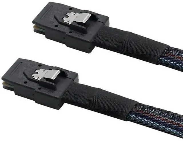 Main image of WRIARICH 1M/3.3FT Internal Mini SAS Cable SFF-8087 Male to SFF-8087 Male, 6Gbps SAS Data Wire for Server RAID Controller, Storage Backplane & NAS Hard Drive Array