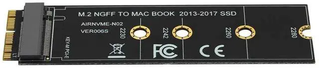 Alt view image 2 of 7 - WRIARICH M-Key M.2 to 12+16Pin SSD Adapter Card, Compatible with MacBook Air 2013-2017 A1465 A1466 / Pro A1398 A1502 A1419, Supports 2230-2280 NVMe SSD