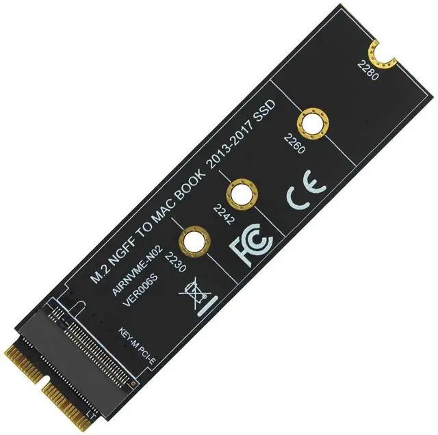 Main image of WRIARICH M-Key M.2 to 12+16Pin SSD Adapter Card, Compatible with MacBook Air 2013-2017 A1465 A1466 / Pro A1398 A1502 A1419, Supports 2230-2280 NVMe SSD