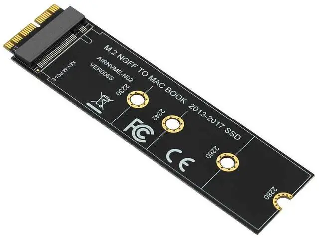 Alt view image 7 of 7 - WRIARICH M-Key M.2 to 12+16Pin SSD Adapter Card, Compatible with MacBook Air 2013-2017 A1465 A1466 / Pro A1398 A1502 A1419, Supports 2230-2280 NVMe SSD