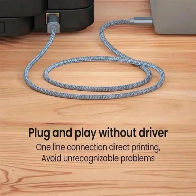 Alt view image 4 of 7 - WRIARICH 3.3ft USB-C to USB-B Printer Cable, Type C to B Male Cord for MacBook, Chromebook, iPad Pro, HP & Canon Printers