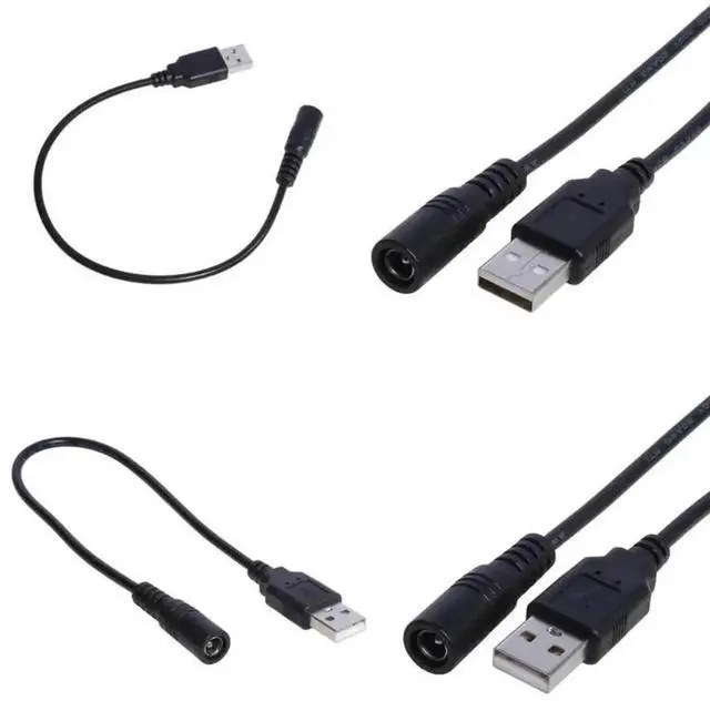 Alt view image 2 of 3 - WRIARICH USB 2.0 Type A Male to DC 5.5mm×2.1mm Female Jack Power Cable, 5V USB to DC Barrel Socket Adapter Cord for USB Fans & Mini Speakers