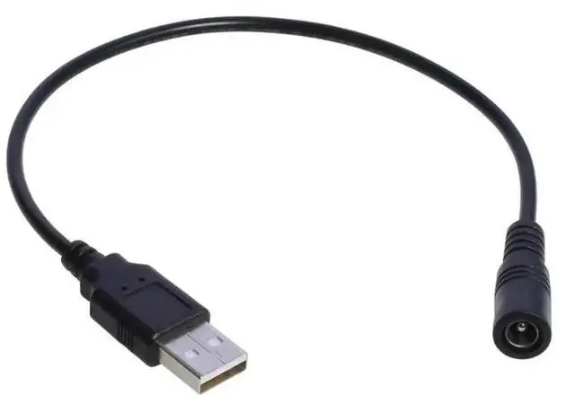 Alt view image 3 of 3 - WRIARICH USB 2.0 Type A Male to DC 5.5mm×2.1mm Female Jack Power Cable, 5V USB to DC Barrel Socket Adapter Cord for USB Fans & Mini Speakers