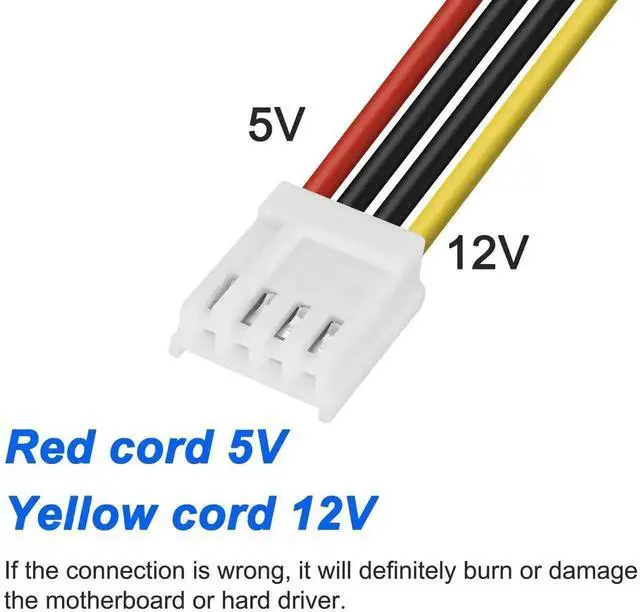 Alt view image 7 of 7 - WRIARICH 2 Pack 20CM 4Pin FDD to 15Pin SATA Male Power Cable for Hard Drives