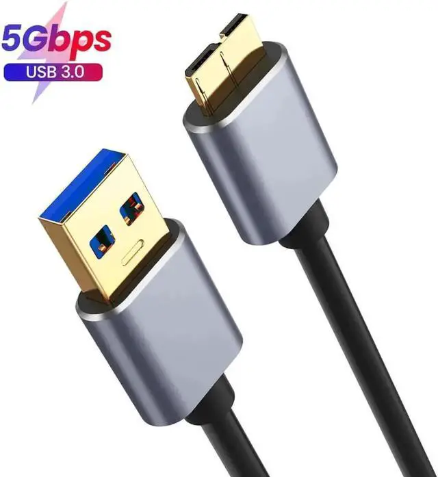 Main image of WRIARICH 1M/3.3ft USB 3.0 Type A to Micro B Cable, Male to Male High Speed Data Sync Cord for External Hard Drive, Samsung S5, Note 3