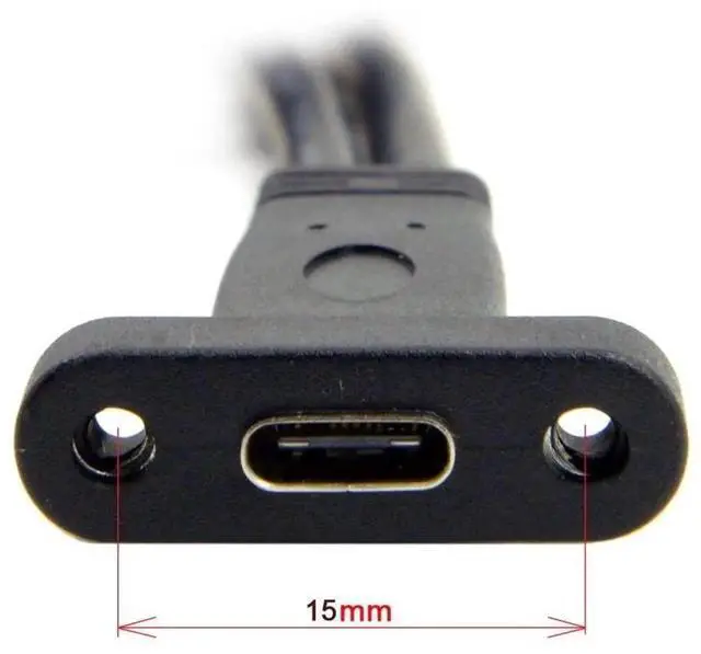Alt view image 4 of 7 - WRIARICH 0.4M USB 3.0 19/20Pin Male Header to USB-C Female Extension Cable with 12cm PCI-E Slot Bracket, Chassis Rear Panel Expansion Adapter