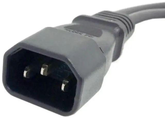 Alt view image 2 of 7 - WRIARICH IEC C14 Male to Dual C13 Female Y Splitter Power Cable 10A 250V for Computer Monitor PDU Printer Chassis