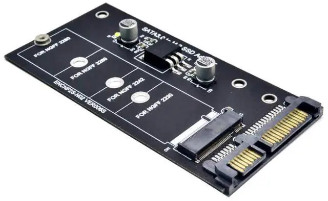 Alt view image 3 of 7 - WRIARICH B Key M.2 NGFF to SATA III Adapter Card, SATA3 7+5Pin M.2 SSD Converter Supports 30/42/60/80mm M.2 Drives, Black