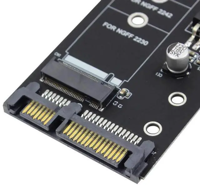 Alt view image 4 of 7 - WRIARICH B Key M.2 NGFF to SATA III Adapter Card, SATA3 7+5Pin M.2 SSD Converter Supports 30/42/60/80mm M.2 Drives, Black
