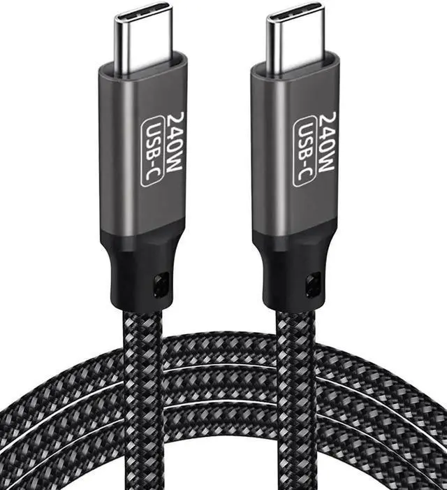Main image of WRIARICH 2M/6.6FT Nylon Braided USB-C to USB-C Cable | PD3.1 240W(48V 5A) Super Fast Charging Cord Compatible with MacBook Pro, iPad Pro, Galaxy S22/A10 & All USB-C Devices