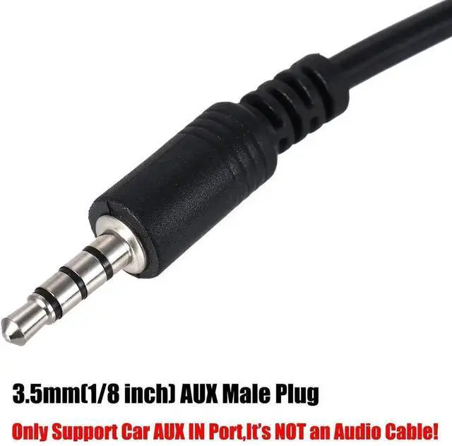 Alt view image 3 of 6 - WRIARICH USB 2.0 Female to 3.5mm Male AUX OTG Adapter Cable, 1/8 Inch Audio Jack Converter for Car Stereo to Play Music from USB Flash Drives