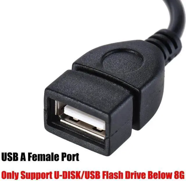 Alt view image 4 of 6 - WRIARICH USB 2.0 Female to 3.5mm Male AUX OTG Adapter Cable, 1/8 Inch Audio Jack Converter for Car Stereo to Play Music from USB Flash Drives