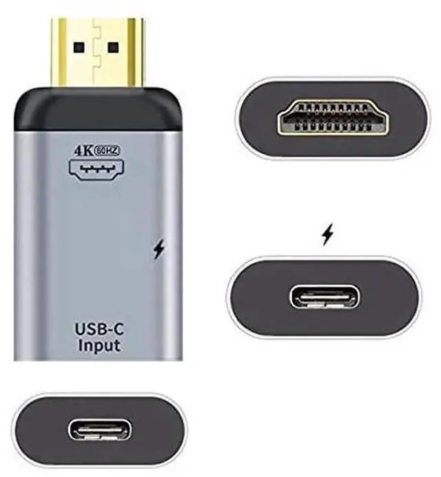 Alt view image 7 of 7 - WRIARICH USB-C Female to HDMI Adapter with PD Charging, 4K@60Hz Video Converter for Phone and Laptop