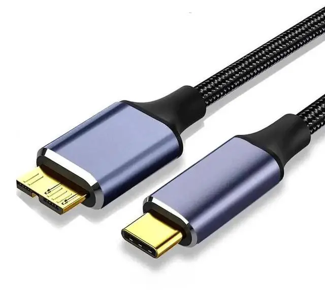 Main image of WRIARICH USB C to Micro B Hard Drive Cable, 3.3ft/1M USB 3.0 5Gbps Data Transfer Cord for External HDD/SSD, Compatible with MacBook Pro/Air, iPad, Samsung Galaxy & More Black